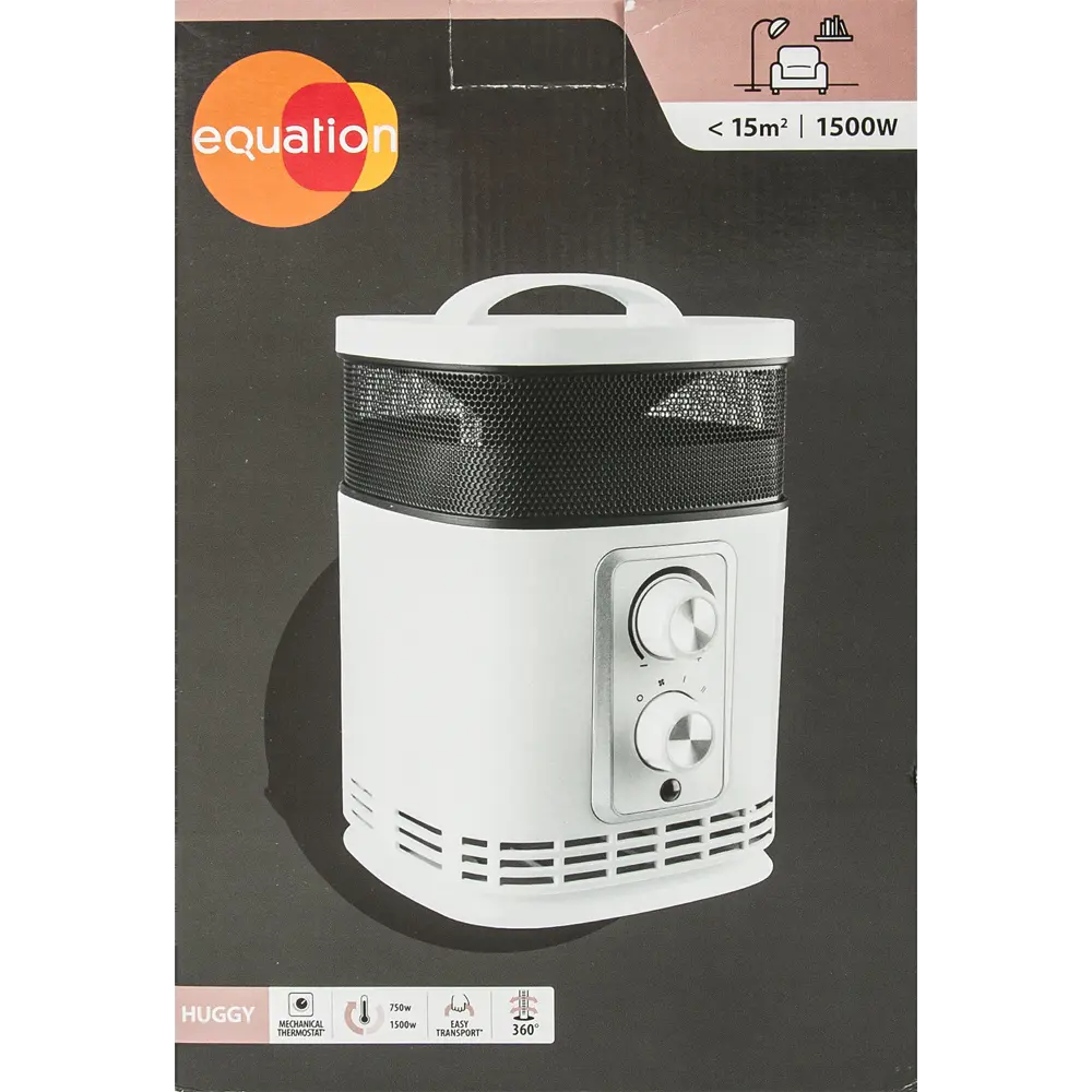 Керамический тепловентилятор EQUATION с круговым обогревом 1500 Вт 82116685 STLM-0019497 - Вид №5