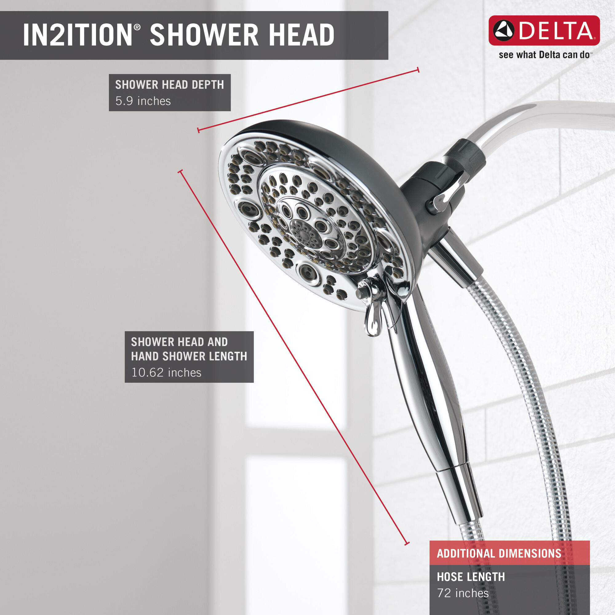 75595CRB In2ition® Душ 2 в 1 с 5 настройками Delta Faucet DELTA Венецианская бронза - Вид №2