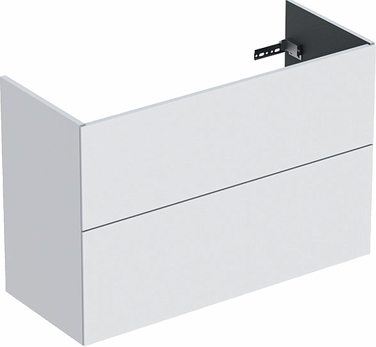 9741321111 IDO Elegant напольная тумба под умывальник, с двумя ящиками, компактная, W = 900 мм, W1 = 915 мм, белая - Вид №5