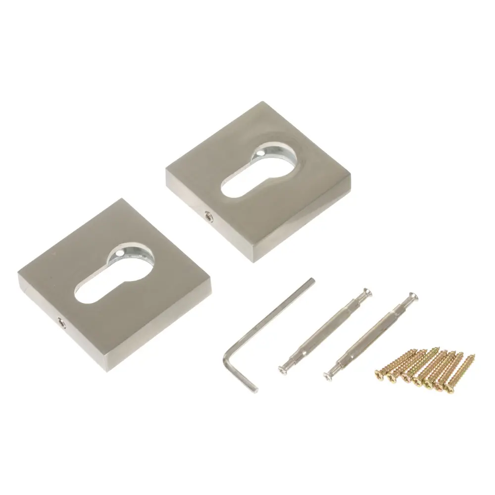 Накладка под цилиндр ET DM SN/CP-3 цвет матовый никель/хром 2 шт FUARO STLM-2034008 - Вид №1