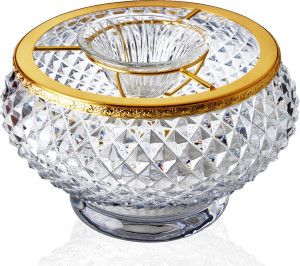 10675961 Cristal de Paris Чаша для икры Cristal de Paris Золото 30х17,5см Хрусталь
