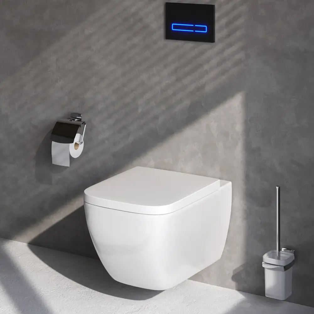 Подвесной унитаз AM.PM Gem с технологией FlashClean и микролифтом 89413039 STLM-1565087 - Вид №1