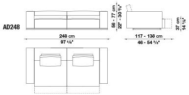 B&B Italia Диван-кресло из ткани Andy '13 sun-id-1399070 - Вид №7