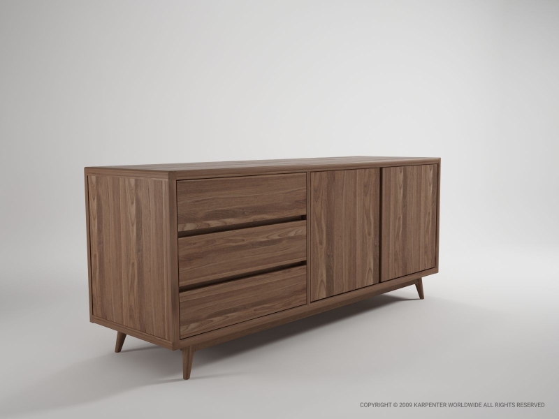 124_294 Комод 2 дверцы 3 ящика Karpenter Vintage - Вид №1