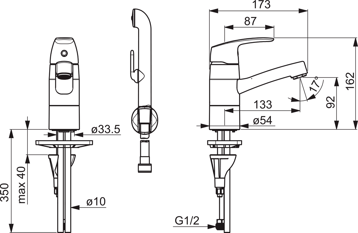 Oras 1021 Смеситель для умывальника 1021 Safira Хром  - Вид №1