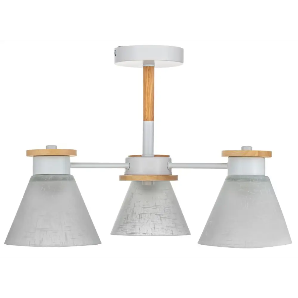 Люстра потолочная Kles, 3 лампы, 15 м², цвет белый/стекло матовое LAMPLANDIA STLM-2137700