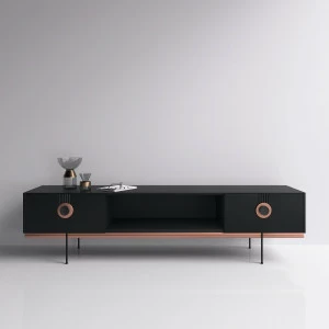 Тумба под телевизор черная Lago BRAGIN DESIGN LIVING 00-3974650 Черный