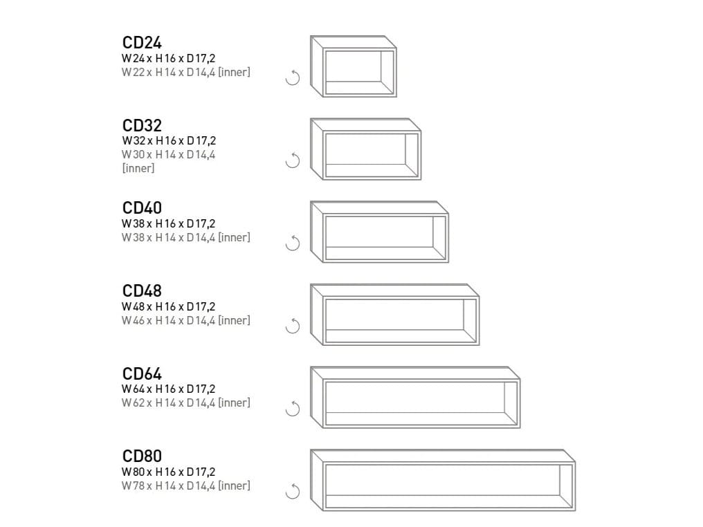 МДФ настенный книжный шкаф CD держатель Cubit by Mymito ARCH-00065436 - Вид №5