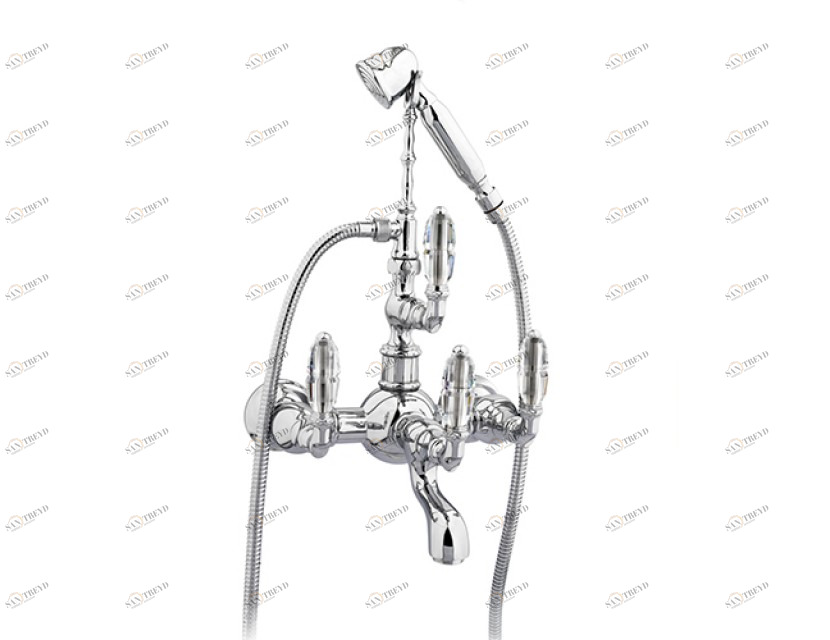 035616.B00.50 Душевой набор для ванны с кристаллами сваровски Яркий хром Mestre Austral