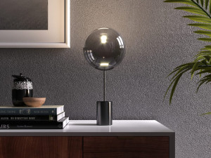 Светодиодная настольная лампа из дутого стекла