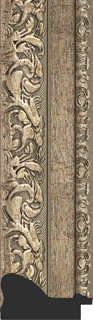 BY 3591 Зеркало с фацетом в багетной раме - виньетка античное серебро 85 mm EVOFORM Exclusive - Вид №3