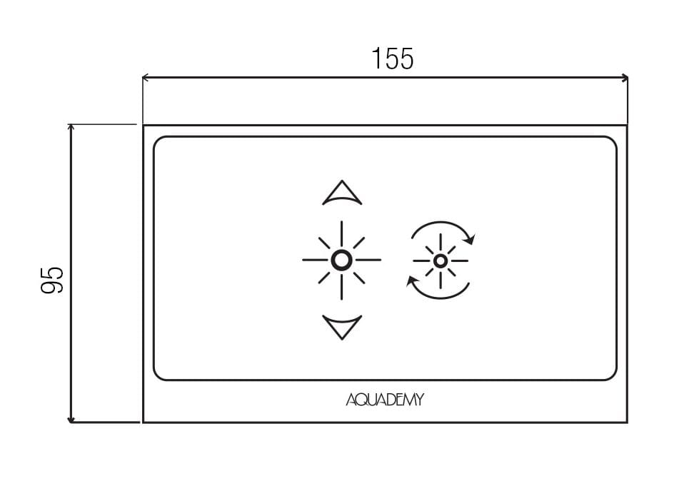 Панель управления для спа Aquademy HOME WELLNESS - METAL TOUCH 1F ARCH-00021248 - Вид №1