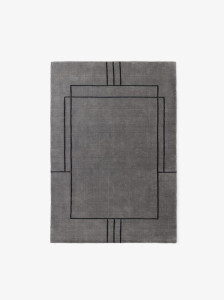 Прямоугольный ковер из шерсти, вискозы и бамбукового шелка