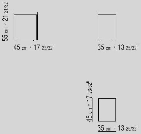 Flexform Прикроватная тумбочка из массива дерева с ящиками Benjamin sun-id-1409523 - Вид №2