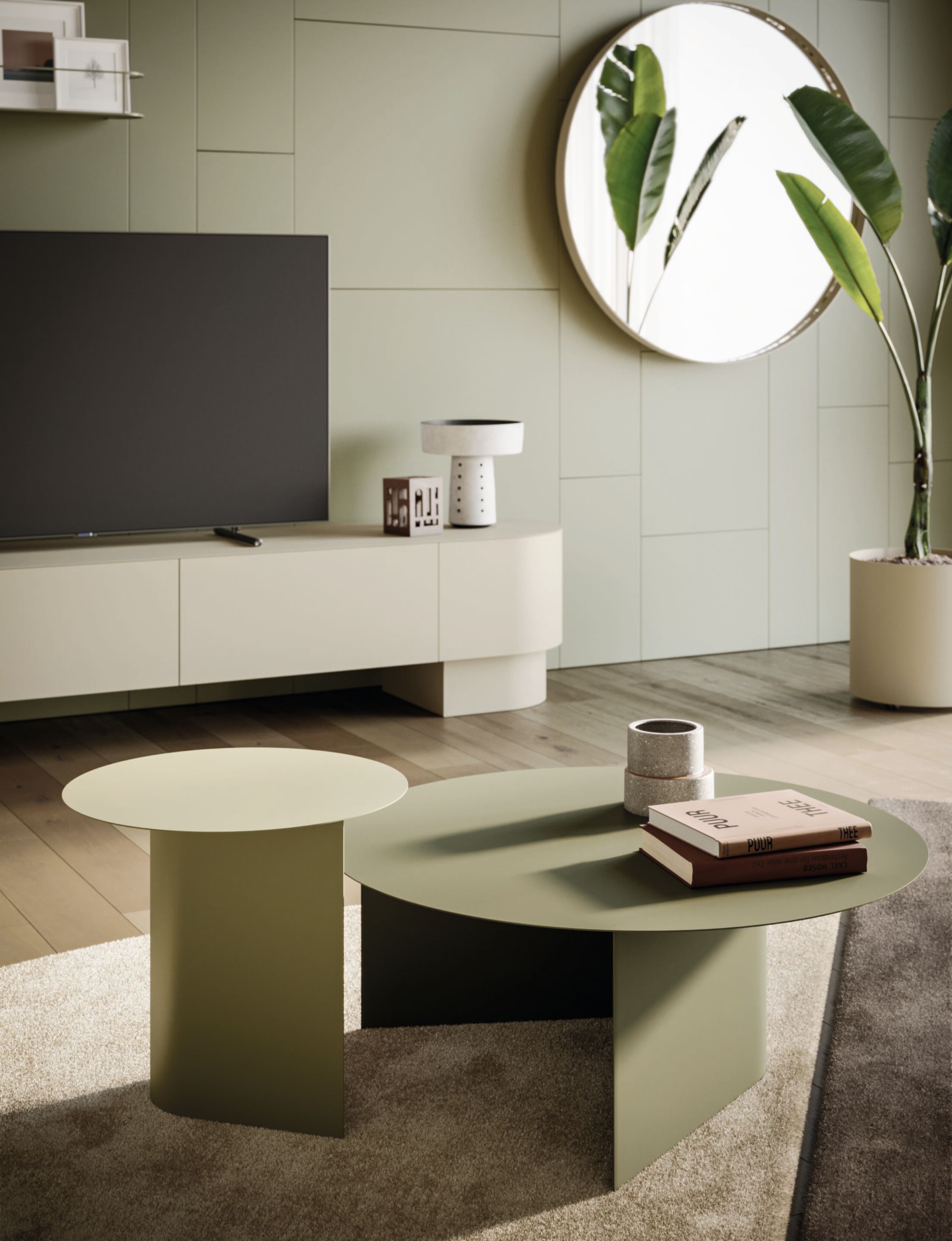 Окрашенный металлический круглый журнальный столик Ronda Design DOMUS ARCH-00049819 - Вид №1