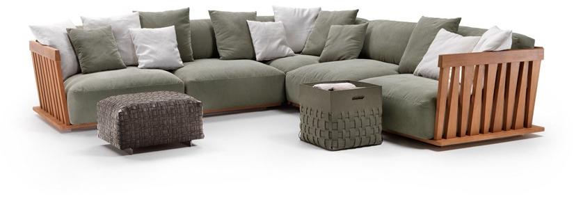 Flexform Модульный уличный диван со съемным чехлом из ткани sun-id-1468634 - Вид №1