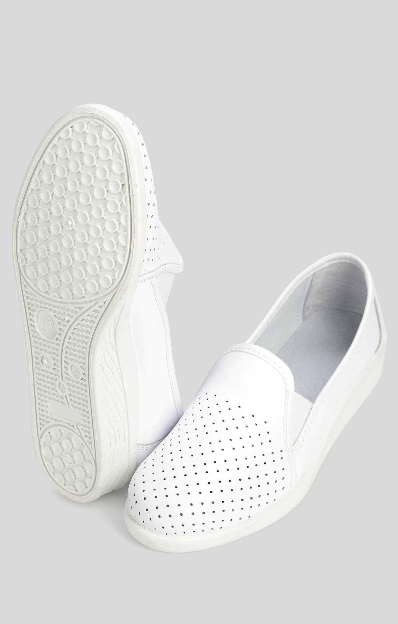 68169 Туфли мужские с закрытым задником белые  Сабо и сланцы размер 42 Спецодежда  - Вид №1