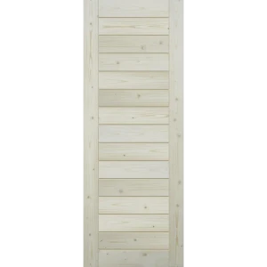 Дверь межкомнатная глухая наборная 80x200 см без покрытия цвет натуральный без замка, без петель