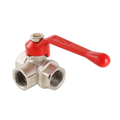 VT.360.N.04 Кран шаровой трехходовой, тип L Valtec 1/2" 