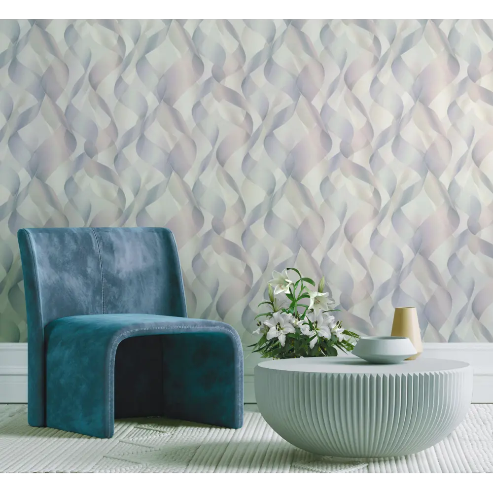 Обои флизелиновые Артекс Волна фиолетовые 1.06 м 10801-05 STLM-2020927 - Вид №3