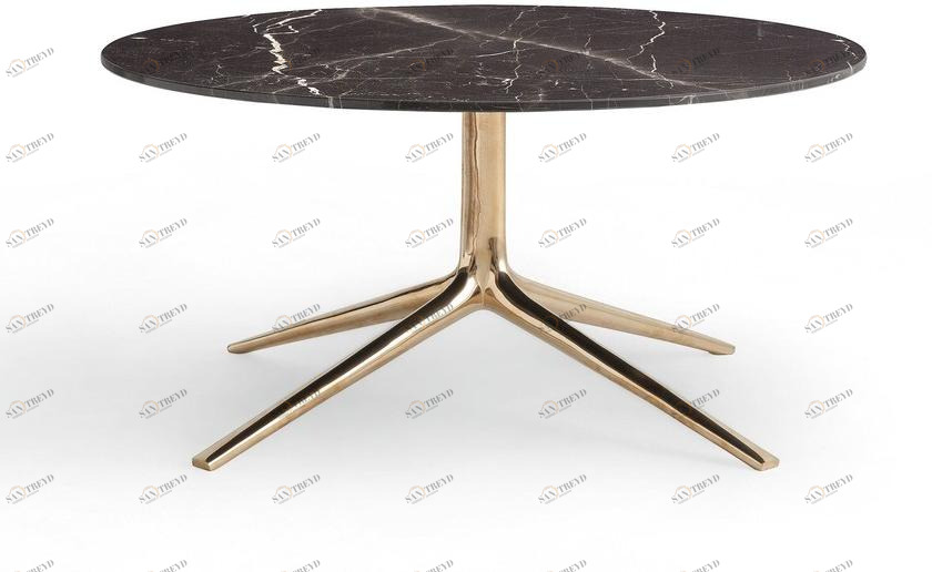 Poliform Низкий круглый мраморный журнальный столик Mondrian sun-id-1424798