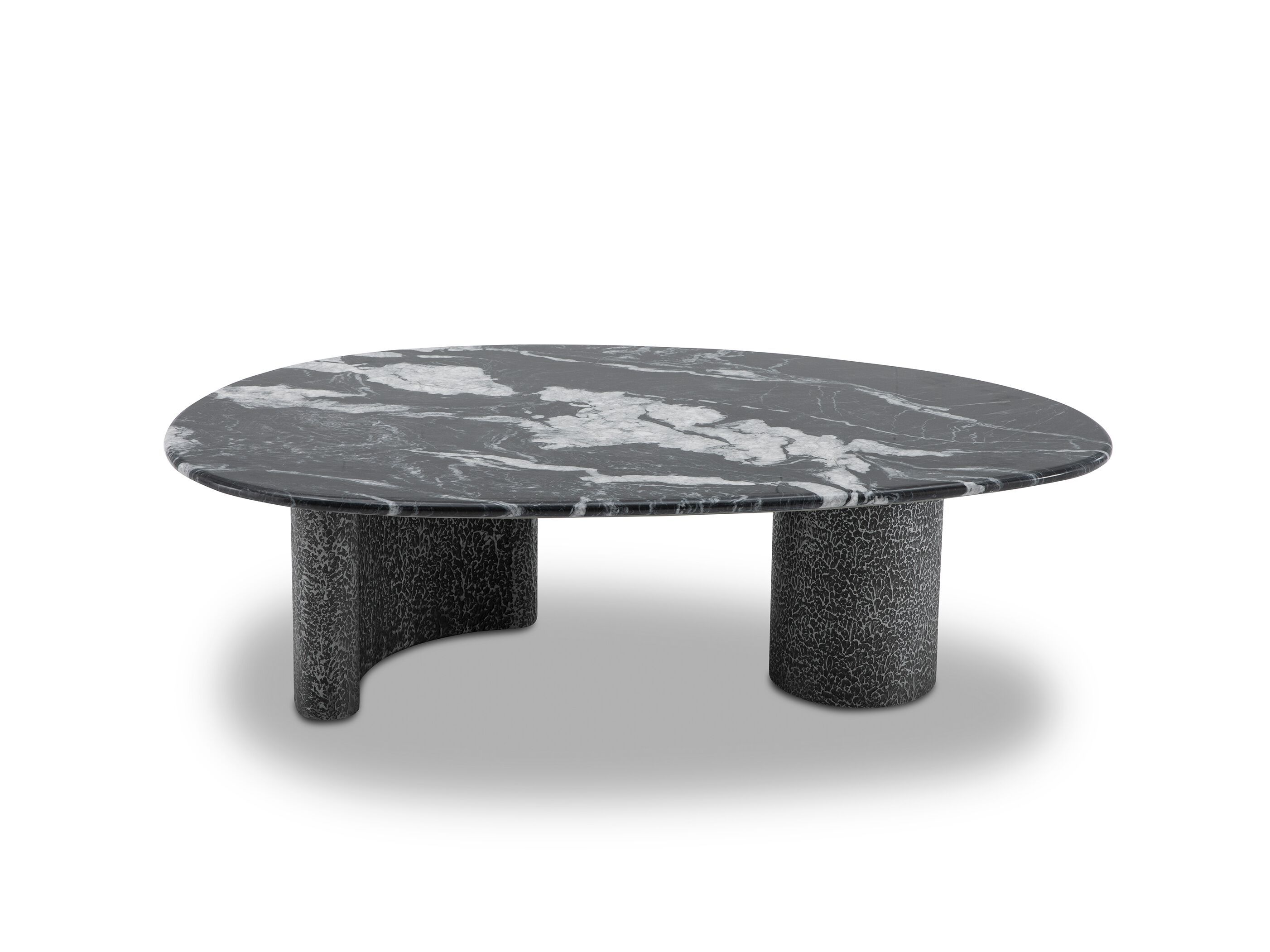 Овальный журнальный столик из мрамора и нержавеющей стали CAMPO DE' FIORI ASCT701 ARCH-00084860 - Вид №1
