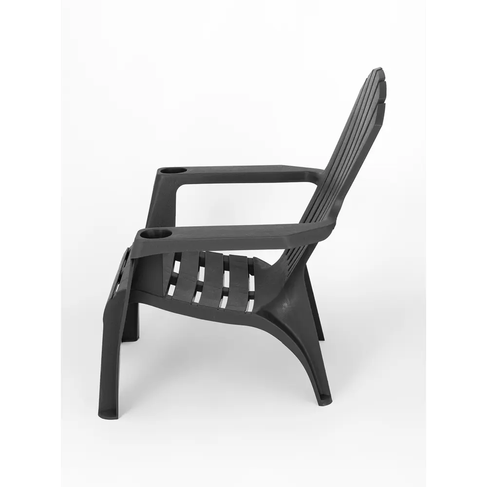 Кресло Мiаmi 73.5x74.5x88.8 см полипропилен антрацит ЭЛЛАСТИК-ПЛАСТ STLM-2001119 - Вид №3