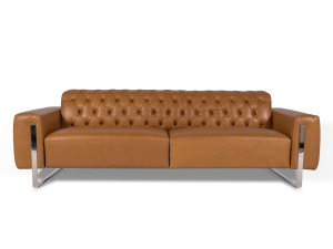 Кожаный диван с откидной спинкой