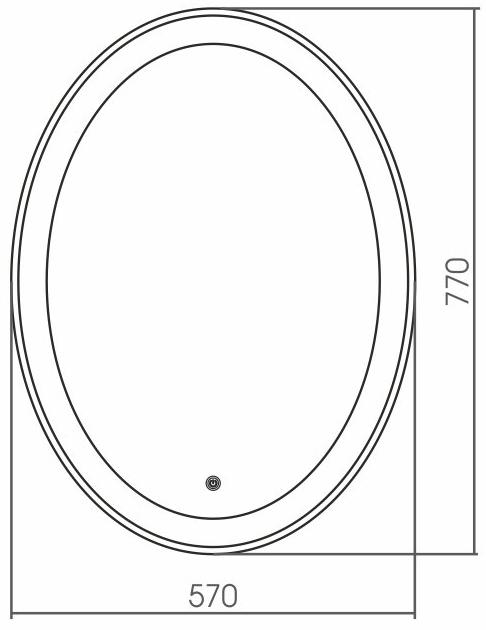 857770 Зеркало Galaxy 570*770 с сенсорным выключателем Grossman - Вид №1