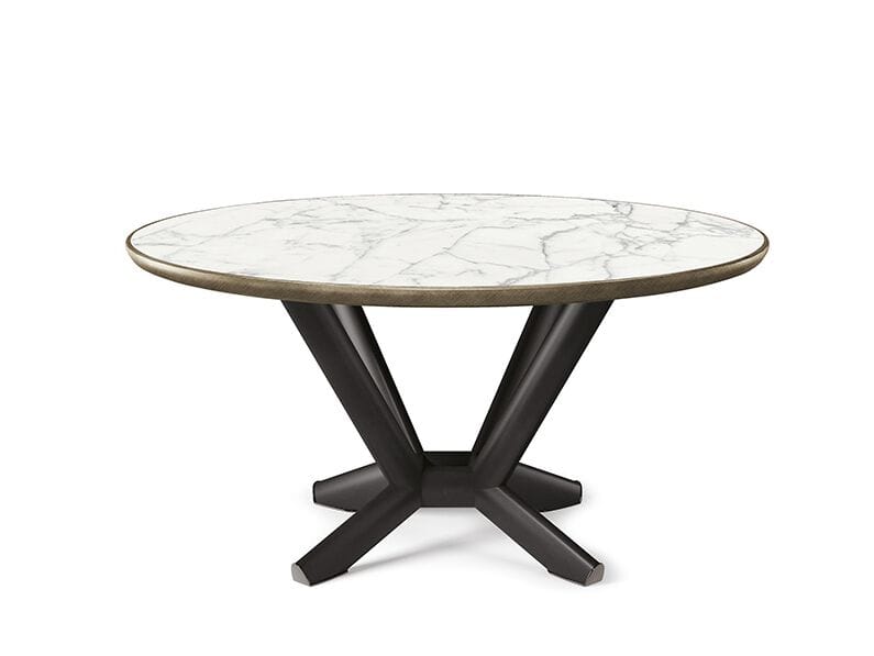 Круглый керамический и стальной стол Cattelan italia строгальный станок ARCH-00145493