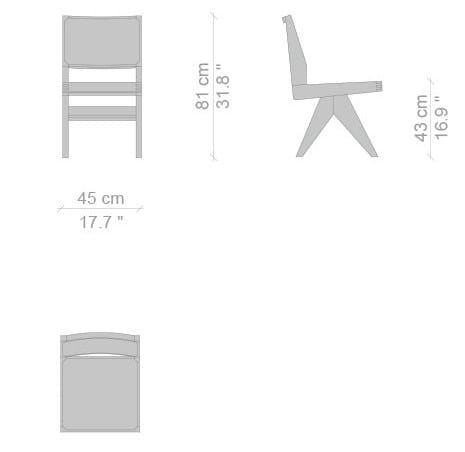 Cadeira de madeira maciça CASSINA Capitol Complex ARCH-00077738 - Вид №3