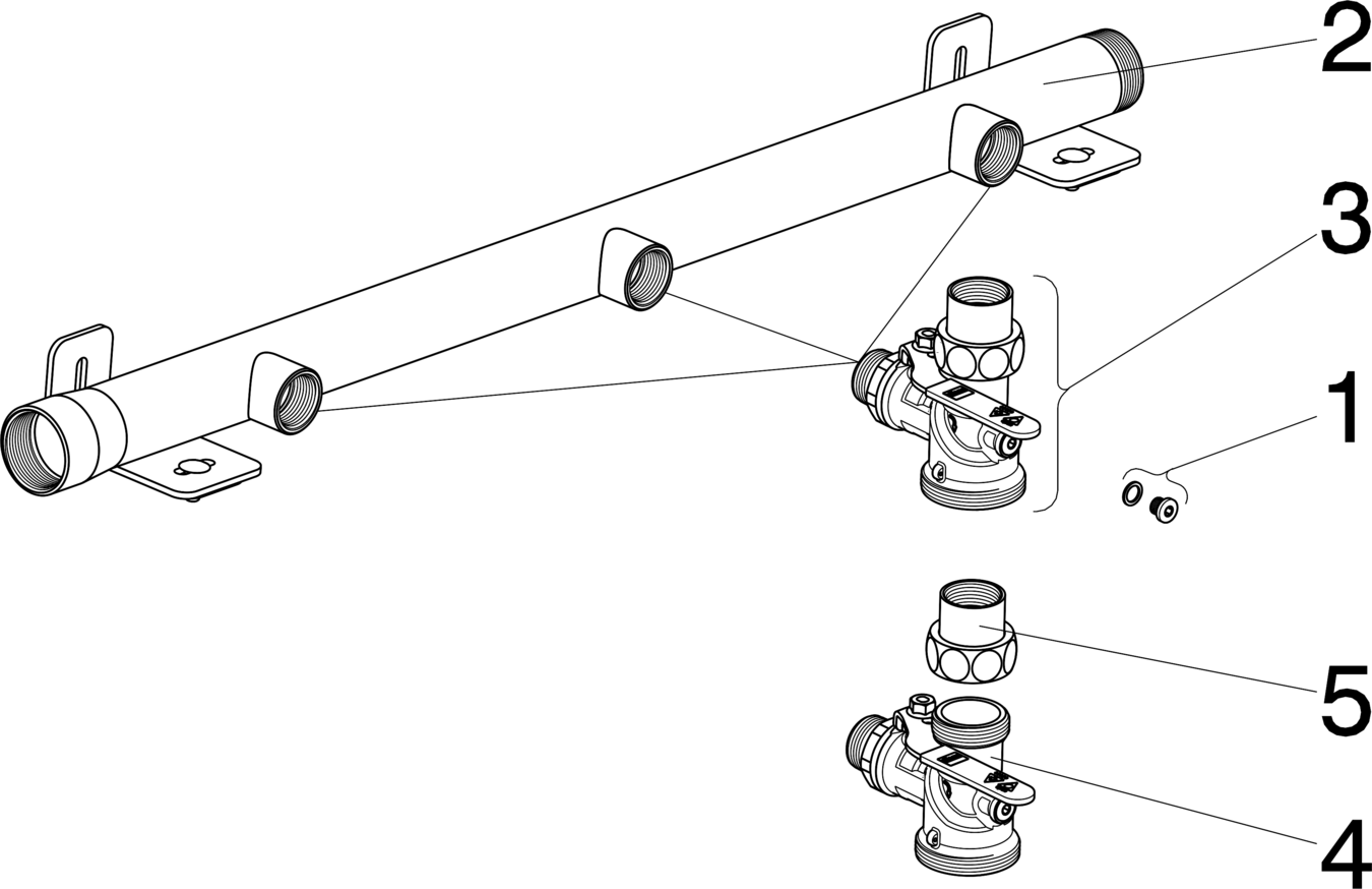 618 384 Модель G2345.1S Трубопроводные системы  Газовая арматура  Коллекторы  Однотрубные газовые счетчики Santreyd  - Вид №2