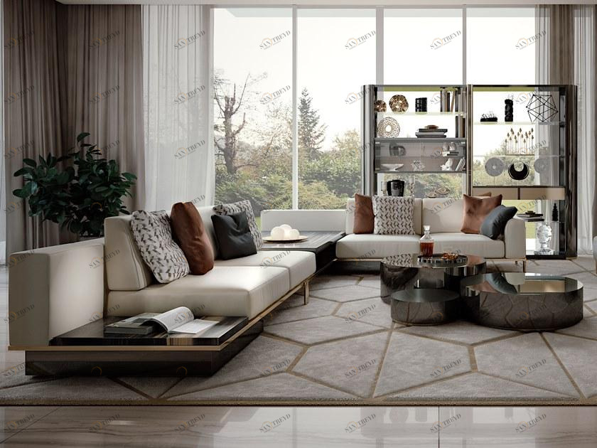 Bizzotto Угловой диван в коже Ikat sun-id-1439428