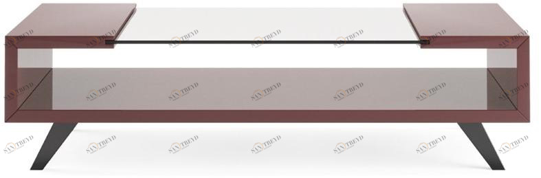 PRADDY Низкий деревянный журнальный столик в современном стиле с журнальной стойкой для гостиной  Ml256 