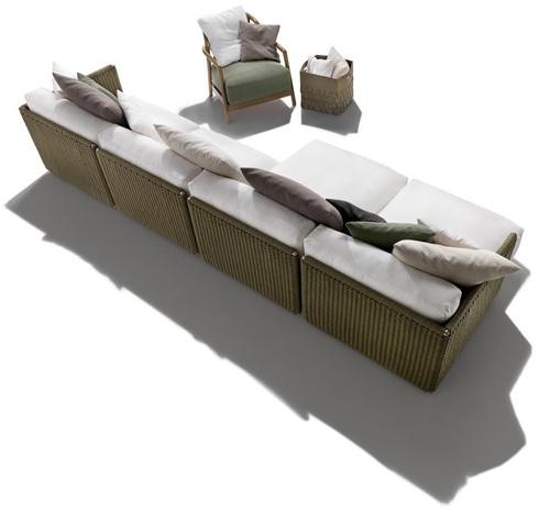 Flexform 4-местный уличный диван из ткани Eddy sun-id-1373037 - Вид №1