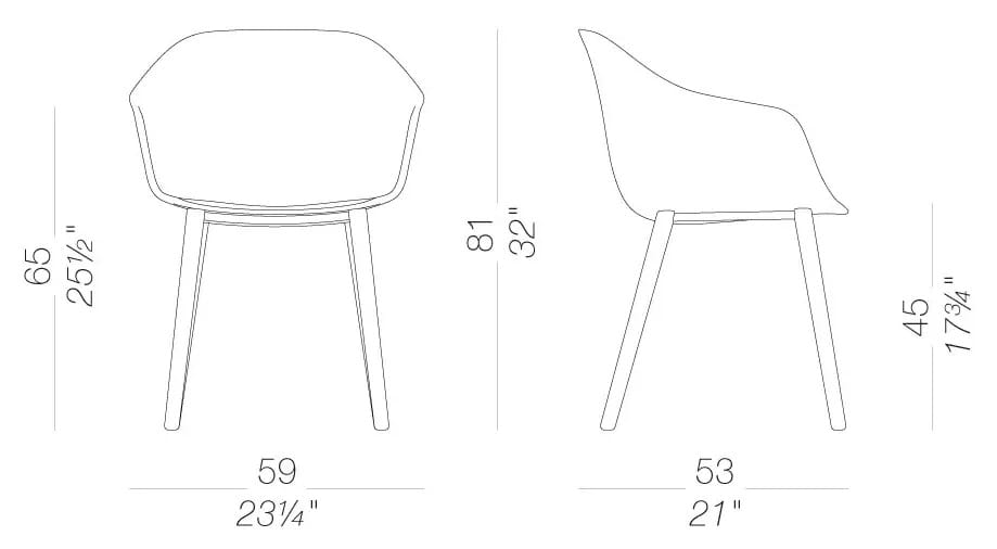 Кожаный мягкий стул с подлокотниками Lapalma SEELA ARCH-00071474 - Вид №2