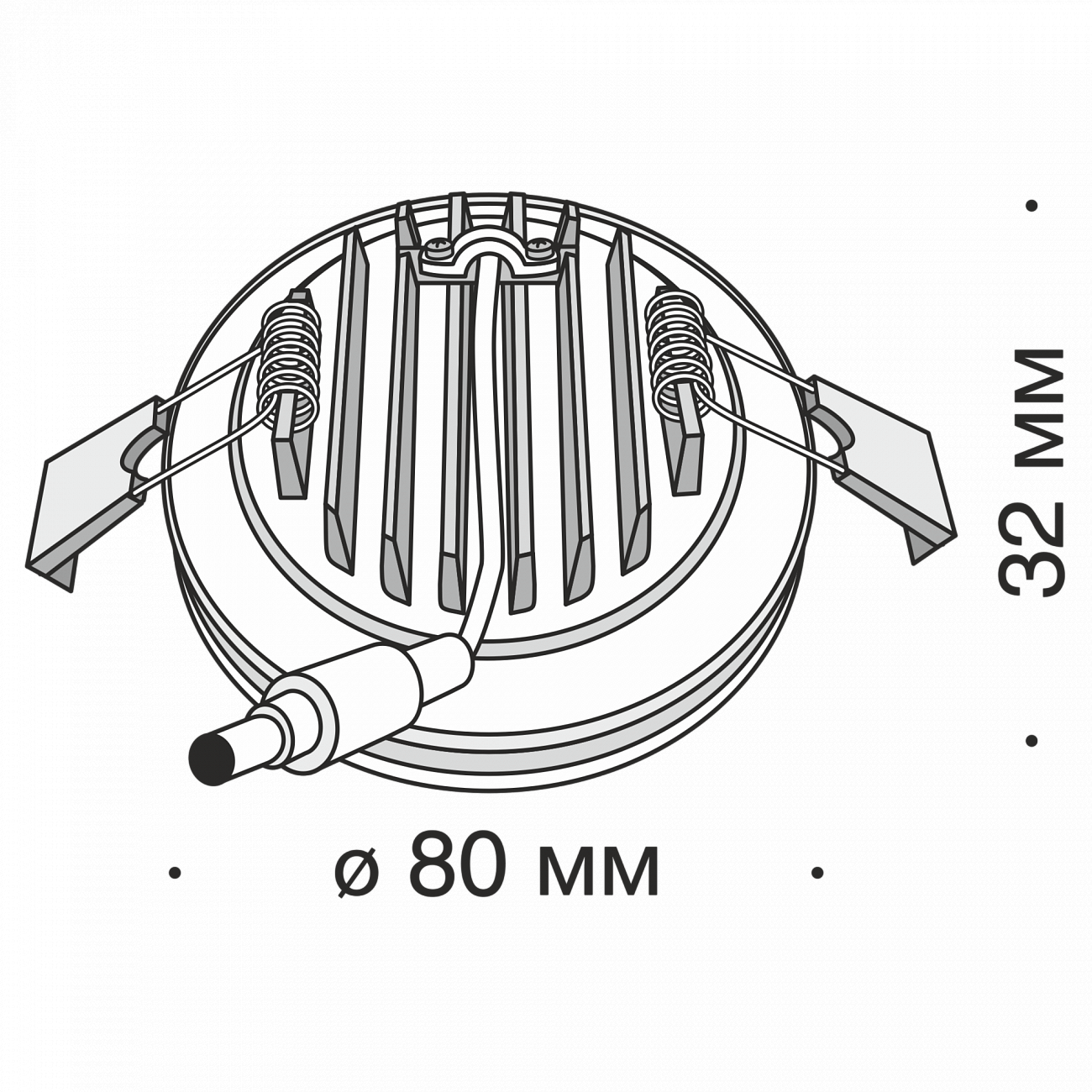 Встраиваемый спот черный круглый Technical Phanton 7W4 TECHNICAL DOWNLIGHT 00-3957158 Черный  - Вид №2