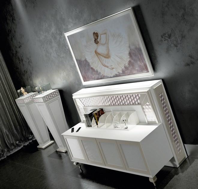 Vismara Design Моторизованная деревянная тумба под ТВ с системой управления кабелями Classic sun-id-1397053 - Вид №3