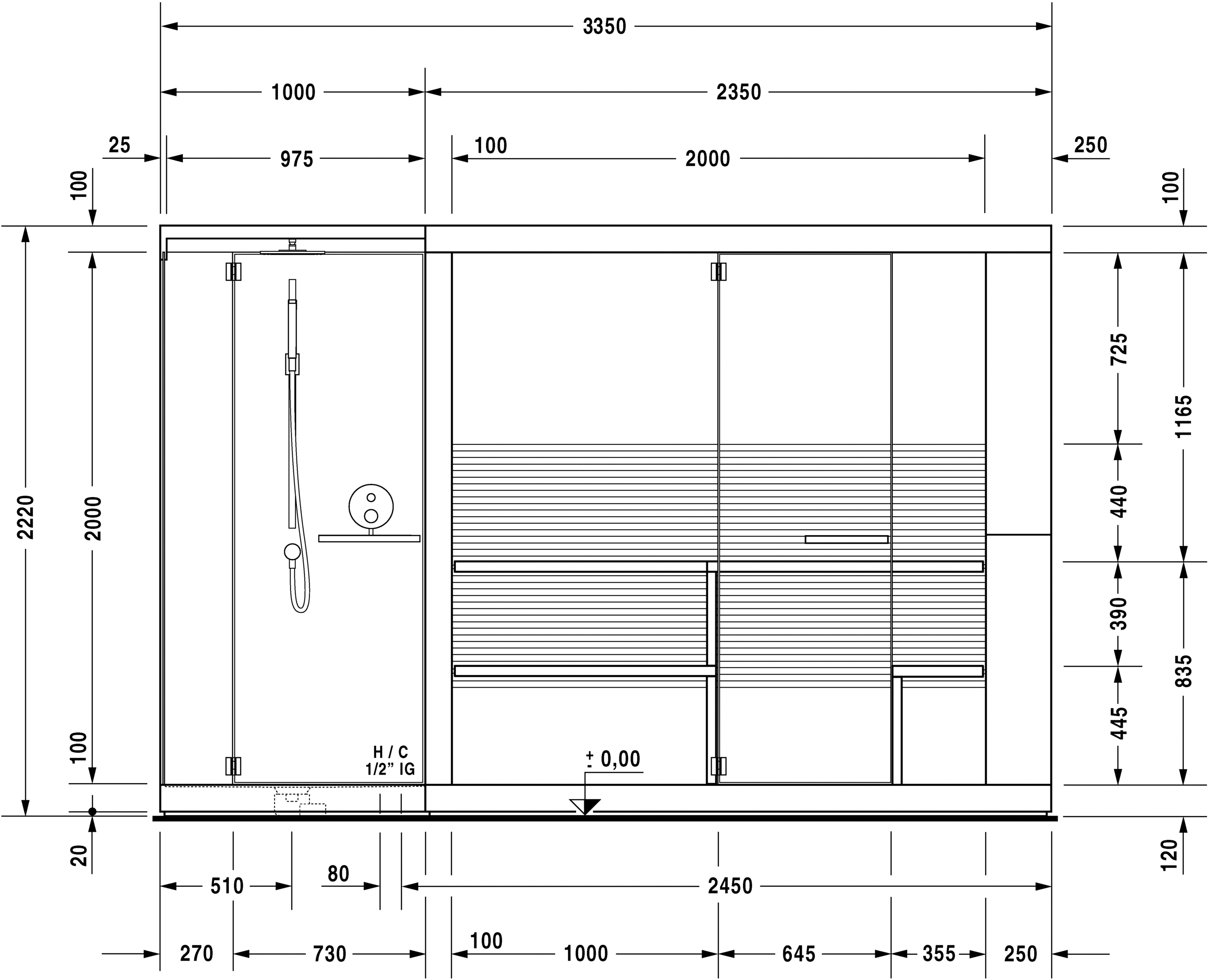 750613002011000 Inipi Сауна Inipi Ama, отдельно стоящая
Исполнение: американский орех (нат.шпон) Белый глянцевый декор Duravit  - Вид №3