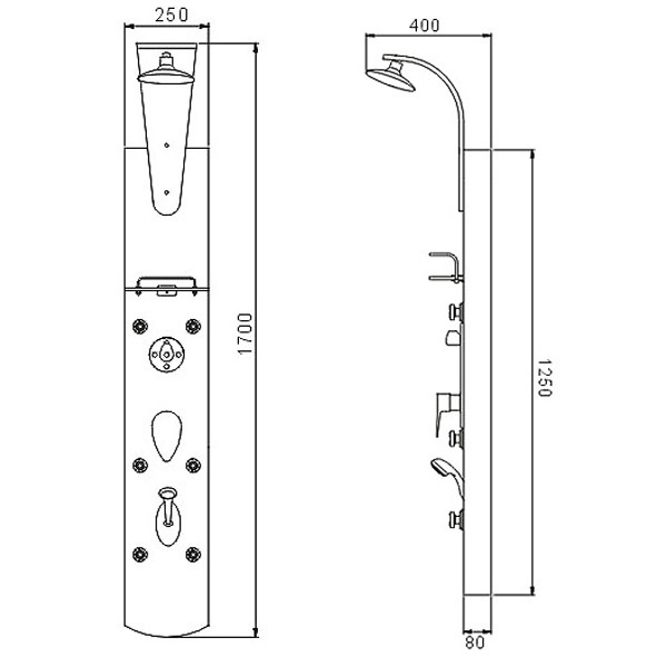 00152043 Душевая панель Gllon Santreyd  - Вид №1