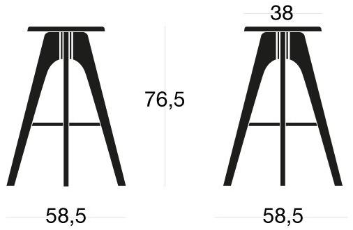 SIPA Табурет деревянный с подставкой для ног Tommy sun-id-1422429 - Вид №2
