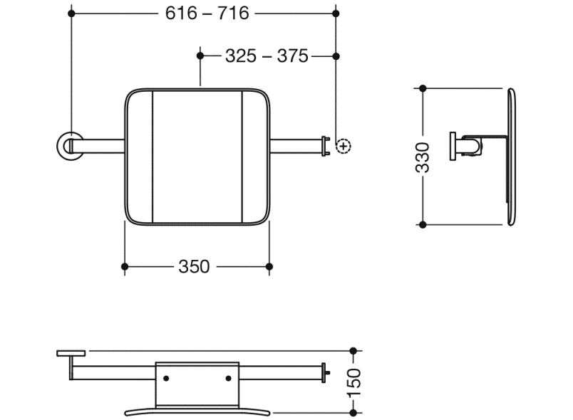 900.51.90240 поддержка спины HEWI Stützen  - Вид №2