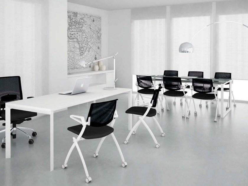 Ares Line Штабелируемый складной пластиковый стул на колесиках Zero9 family sun-id-1400077 - Вид №3