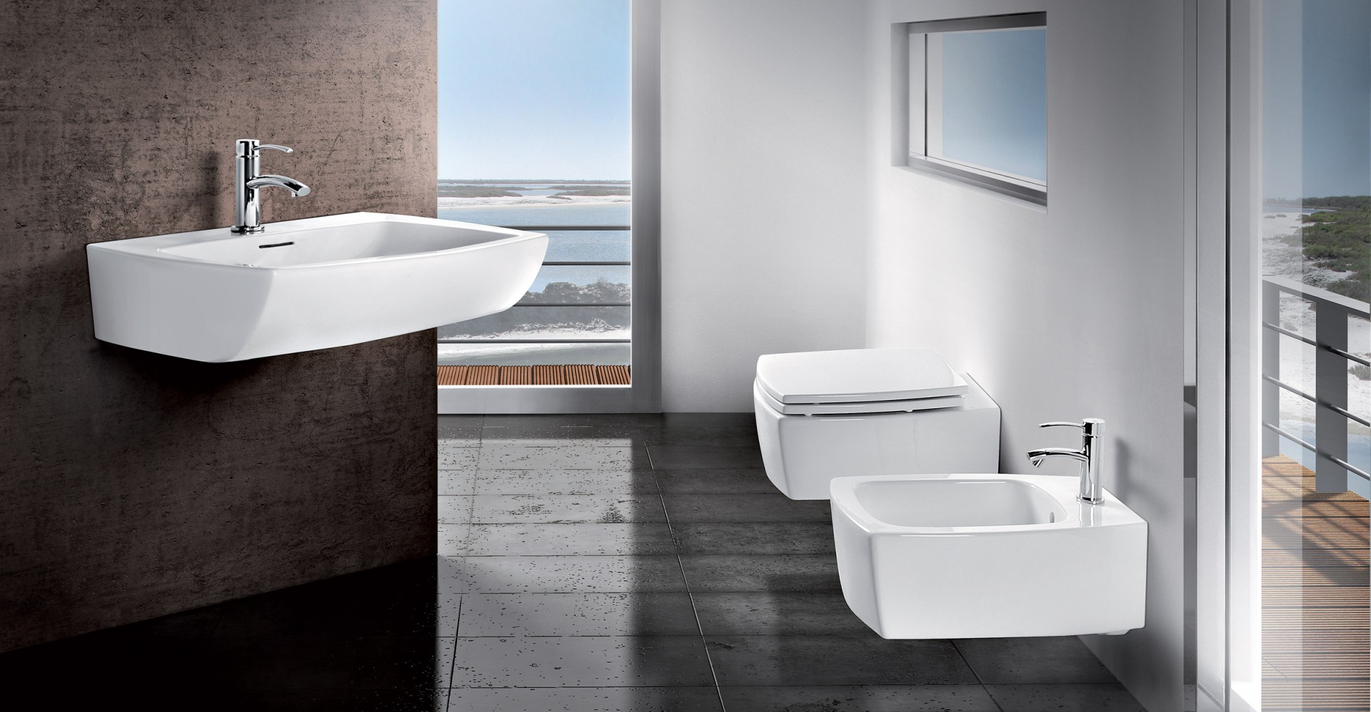 S522T1R1V1.100 Биде подвесное прямоугольное A. e T. Italia SQUARE Белый глянцевый AeT ITALIA - Вид №2