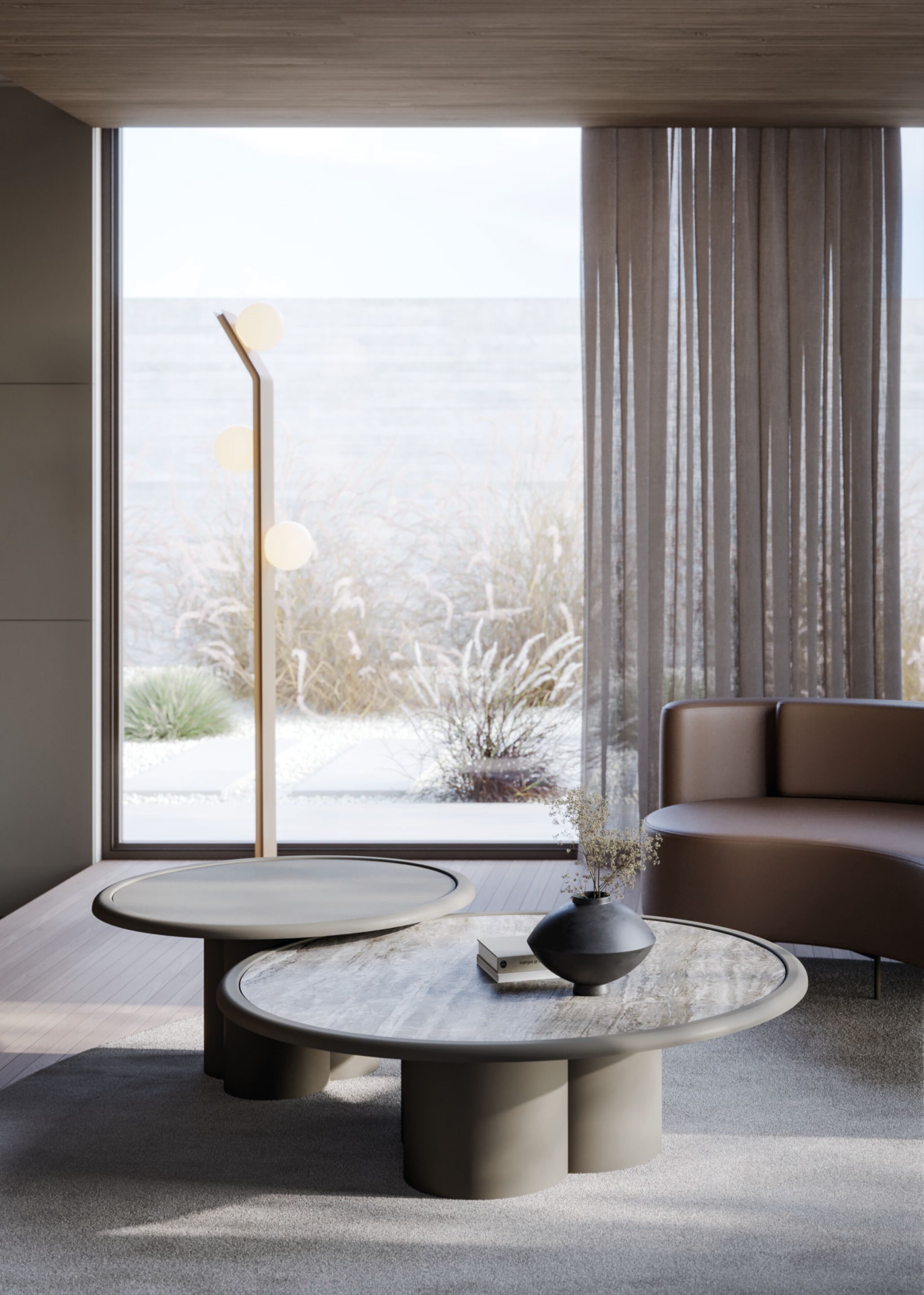 Окрашенный металлический низкий журнальный столик Ronda Design TRIFF ARCH-00145847 - Вид №1