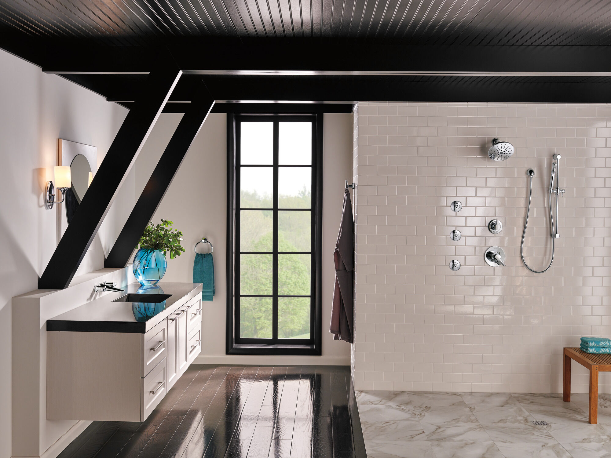 SH5002-PN Спрей для тела HydraChoice® - бодрящая насадка H2Okinetic® Delta Faucet HydraChoice Body Spray System Полированный никель  - Вид №7