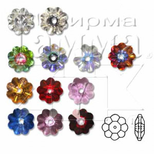 3700 Страз Crystal 6 х 6 мм кристалл в пакете белый (crystal 001) Сваровски