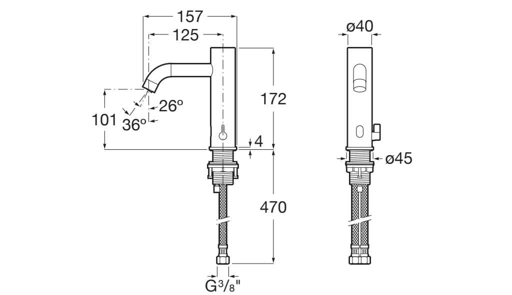 Электронный смеситель для раковины Roca Ona ARCH-00131145 - Вид №2