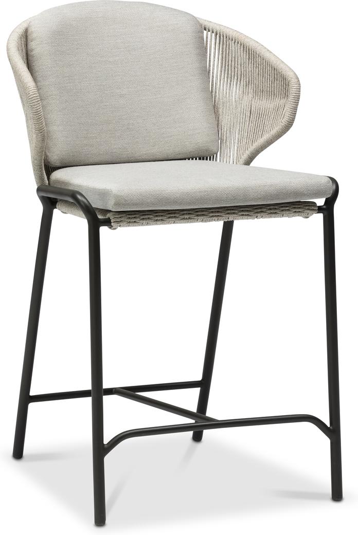 Барный стул 61 веревка лава серебро Manutti Radius MNST732