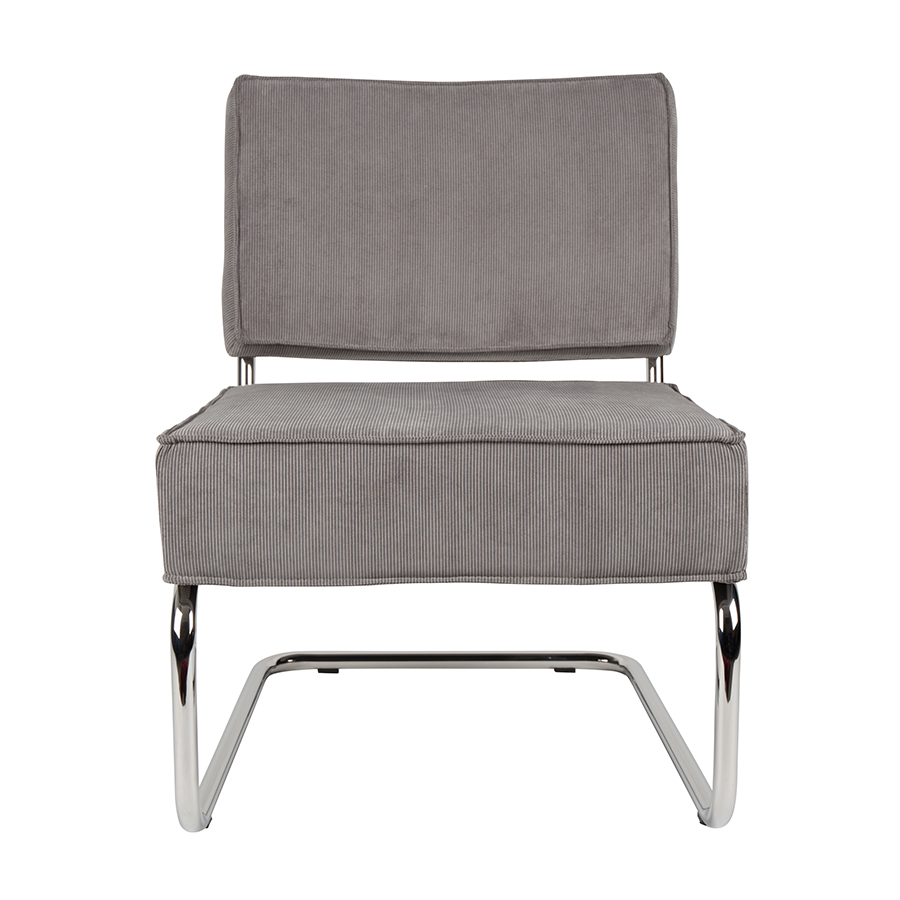 Кресло Lounge Ridge Rib светло-серое Zuiver 3100031 - Вид №6